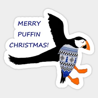 Merry Puffin Christmas! Sticker